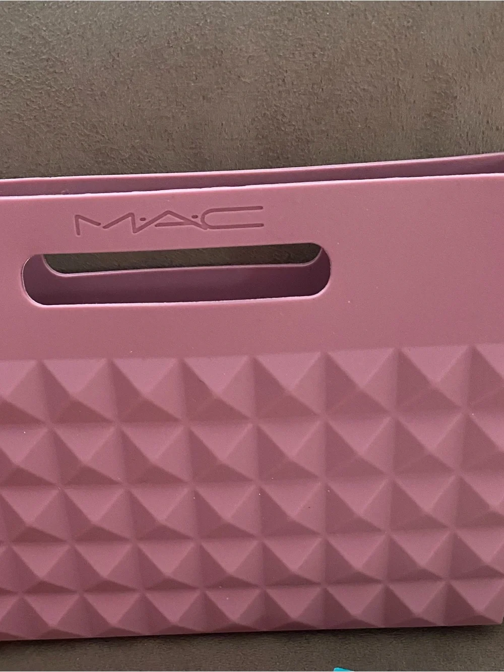 MAC Cosmetics Pink Textured Cosmetic Bag